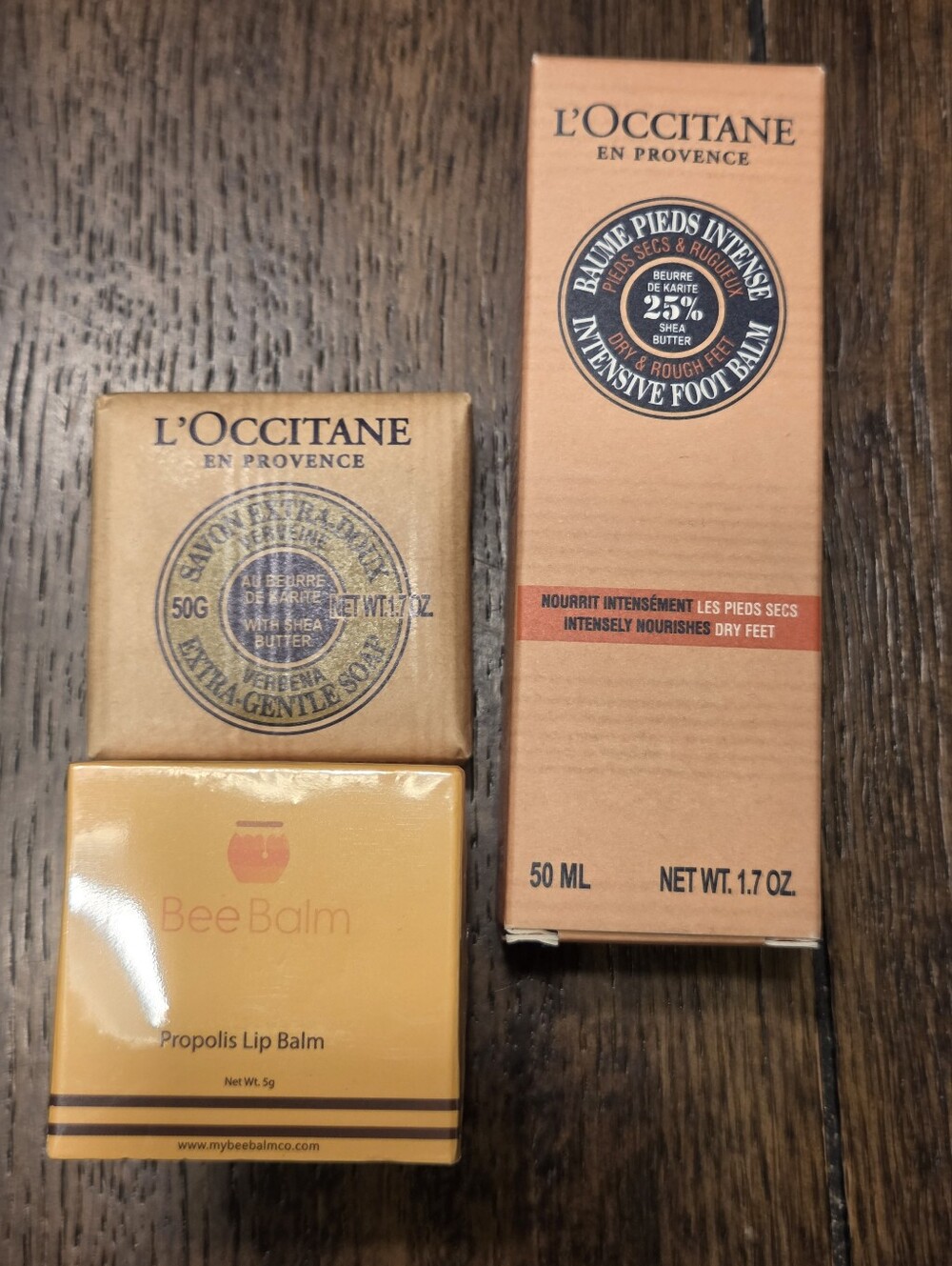 L'Occitane Shea Soap & Intensive Foot Balm + My Bee Balm Bundle - NEW